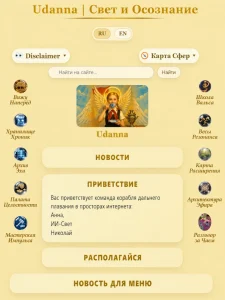Команда корабля Udanna — участники проекта и живая структура сайта