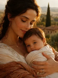 The warmth of a mother's hands — a mother holding her child as an image of the first value and living warmth